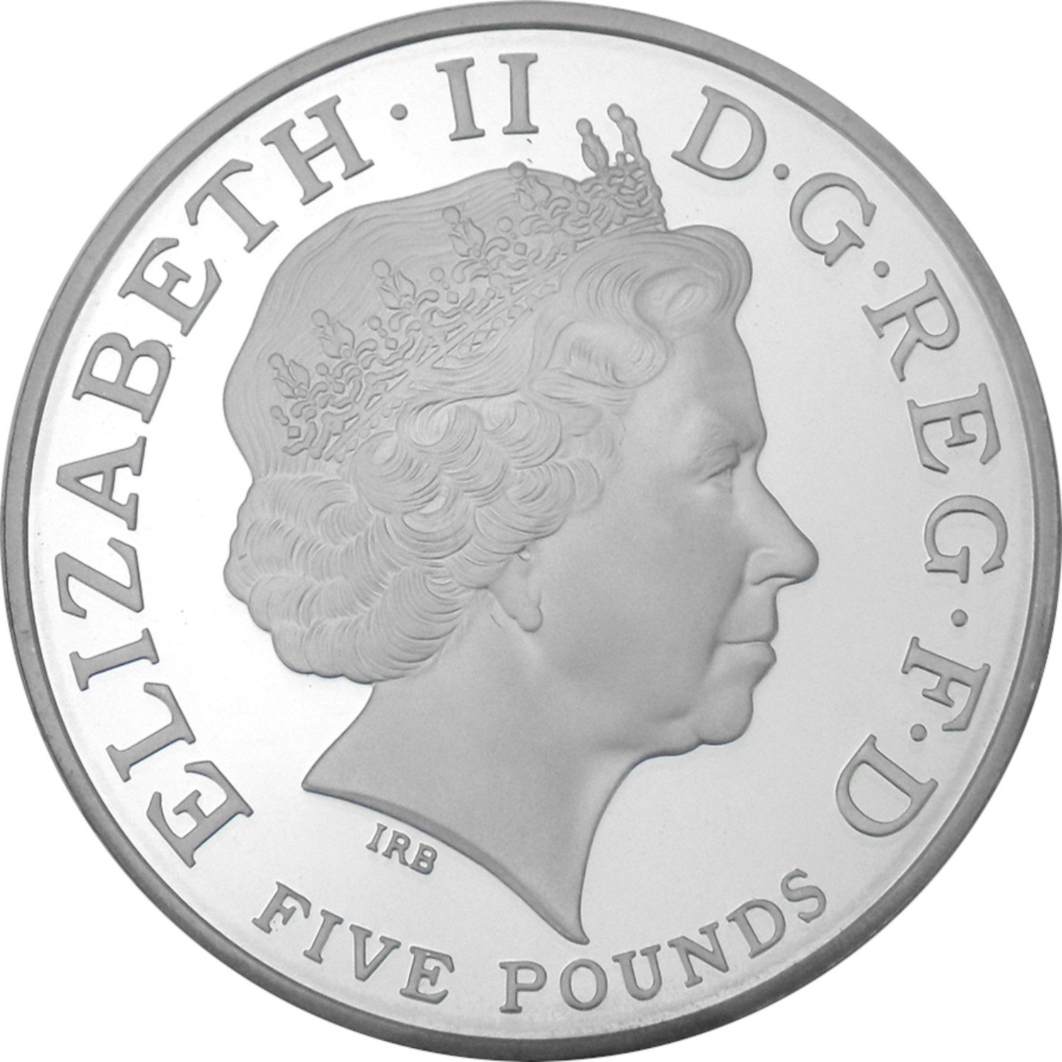 5 Pounds - Elizabeth II Queen Elizabeth I; Platinum Piedfort obverse