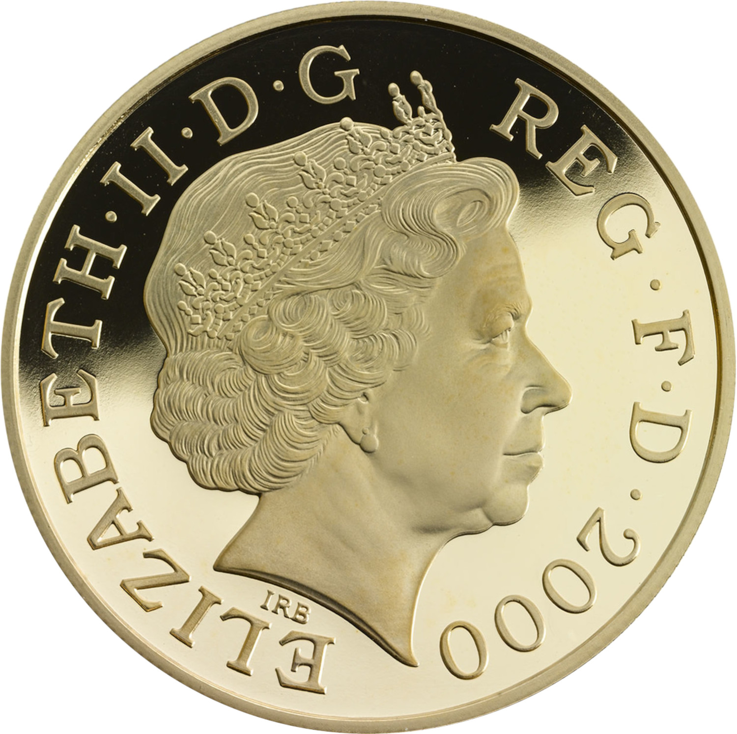 5 Pounds - Elizabeth II Queen Mother 100th Birthday; Gold Proof obverse