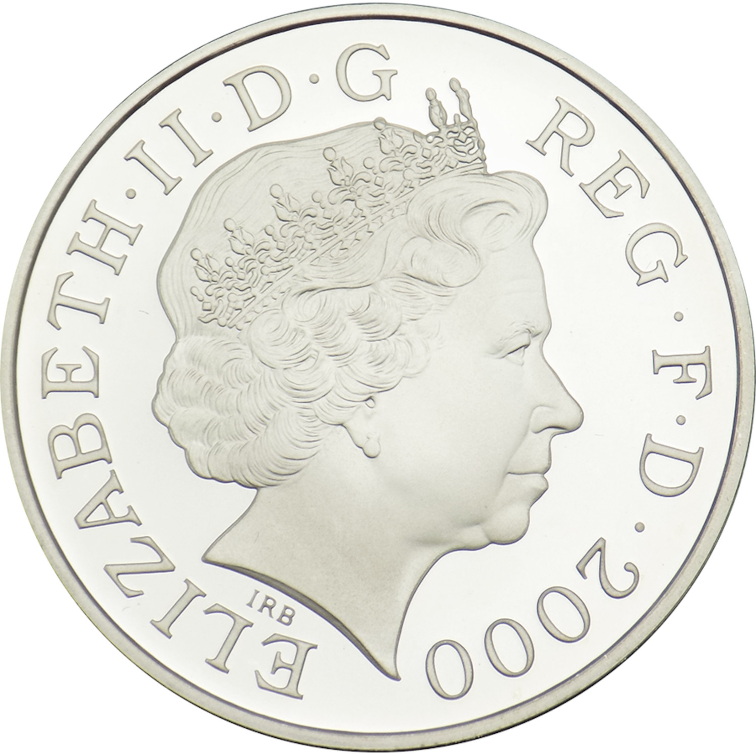 5 Pounds - Elizabeth II Queen Mother 100th Birthday; Silver Proof obverse