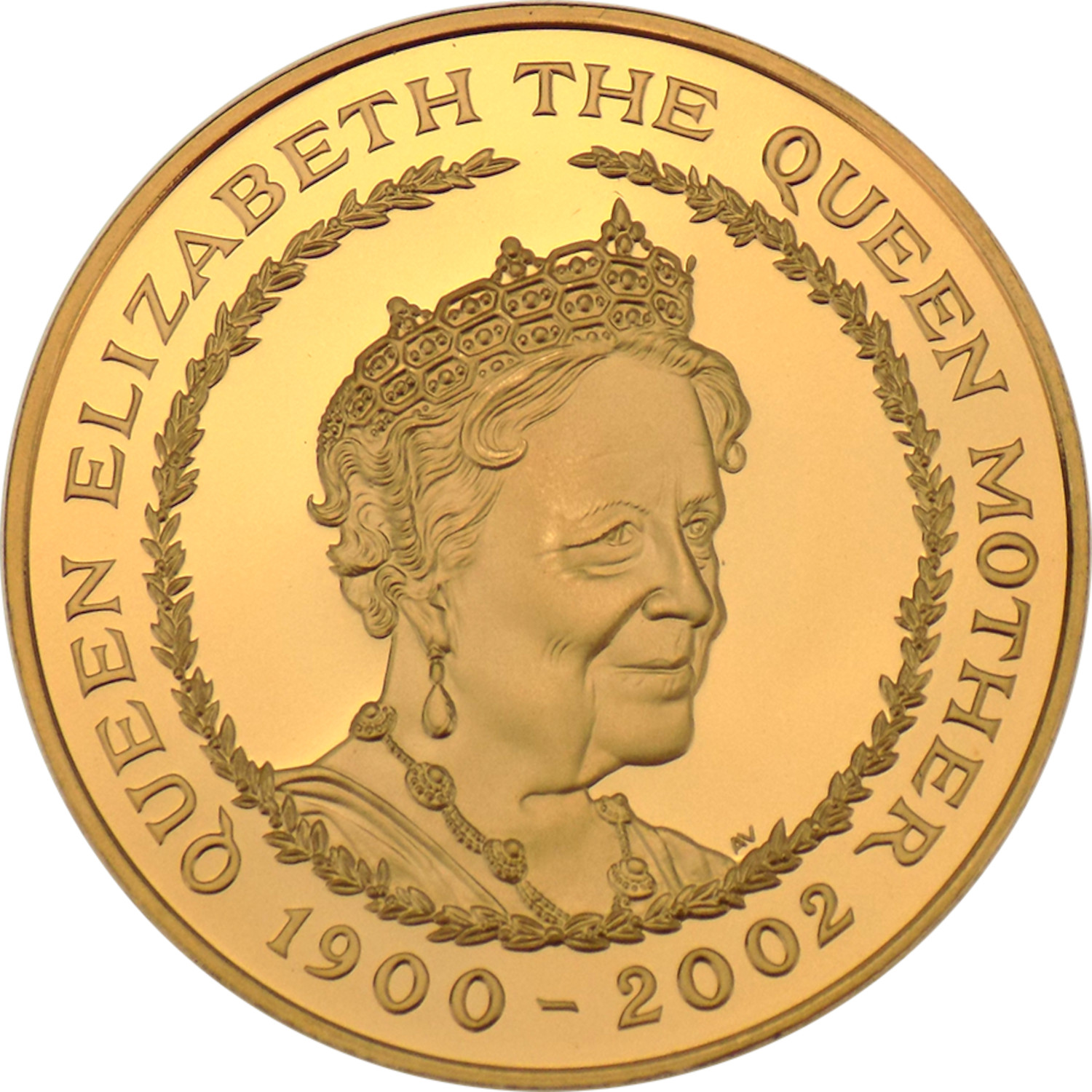 5 Pounds - Elizabeth II Queen Mother; Gold Proof