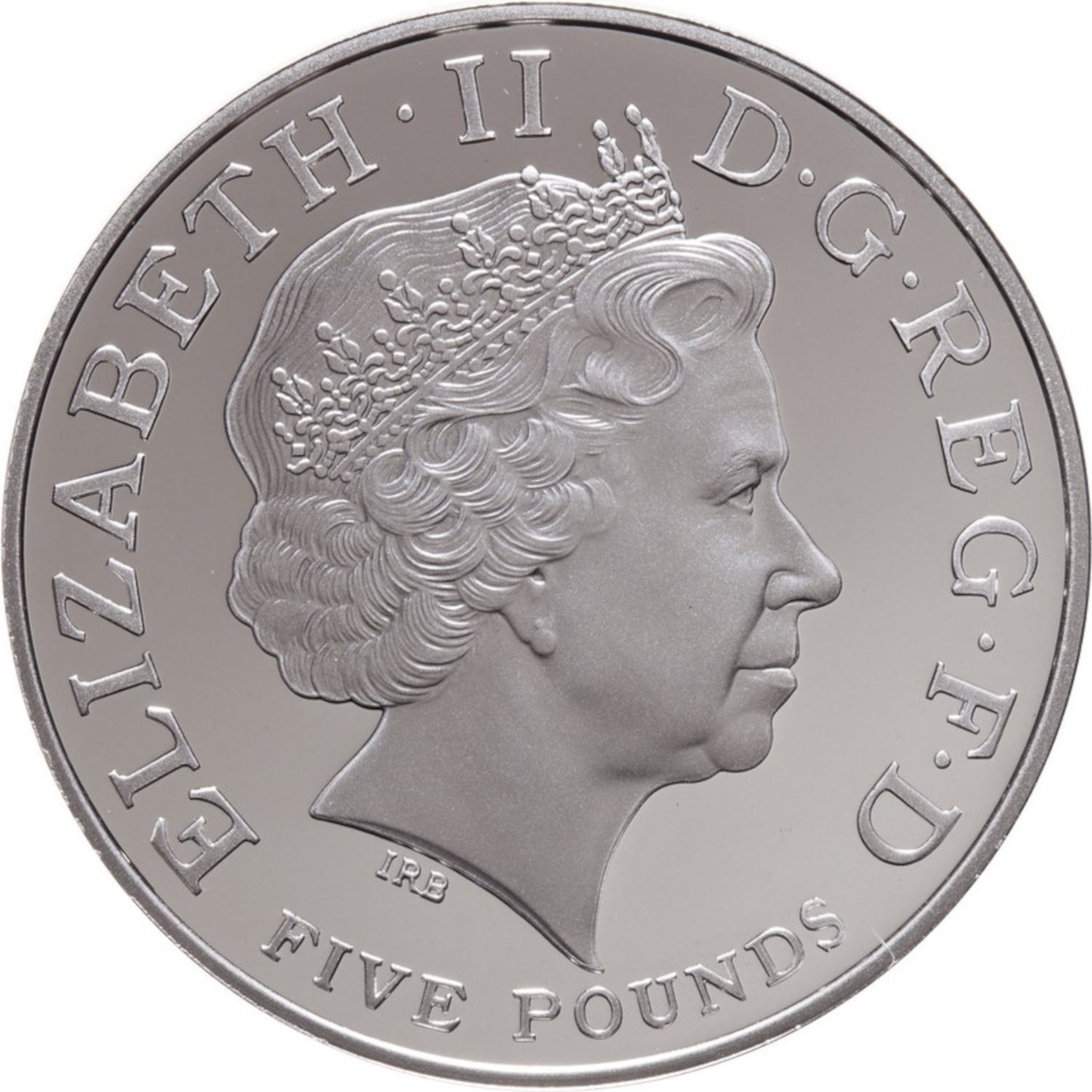 5 Pounds - Elizabeth II Queen Mother; Silver Proof obverse