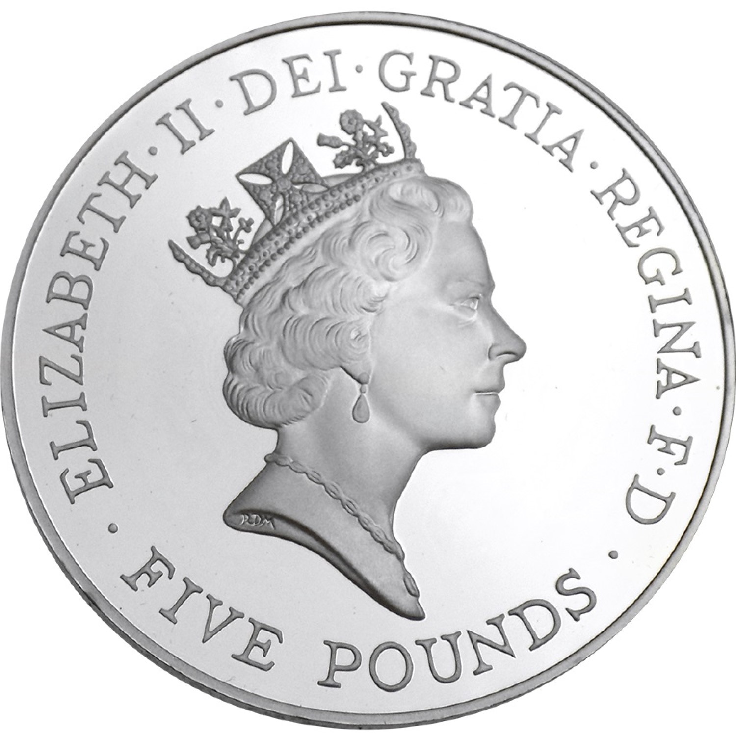 5 Pounds - Elizabeth II Queen's 70th Birthday; Silver Proof obverse