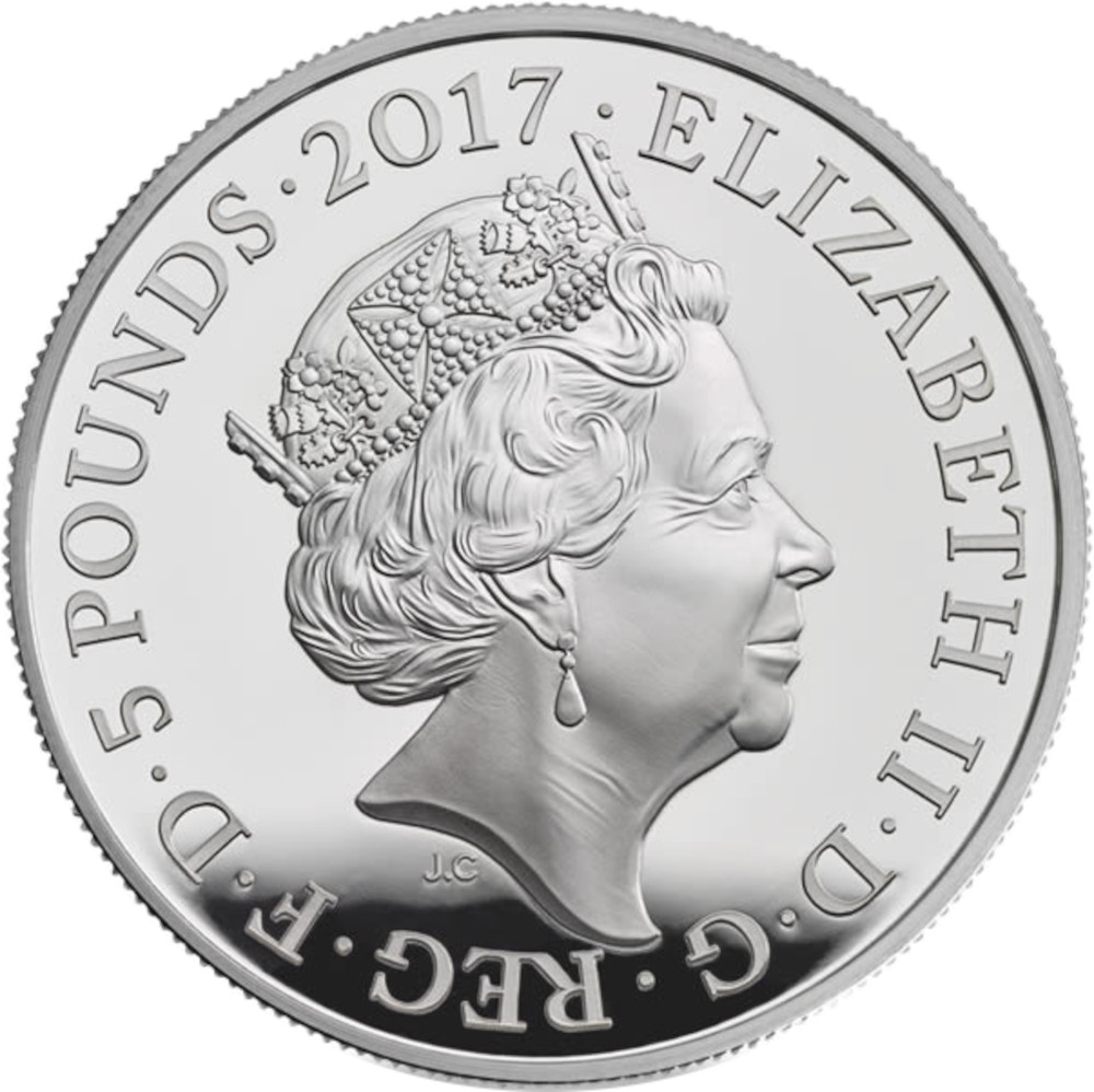 5 Pounds - Elizabeth II Remembrance Day 2017; Silver Piedfort obverse