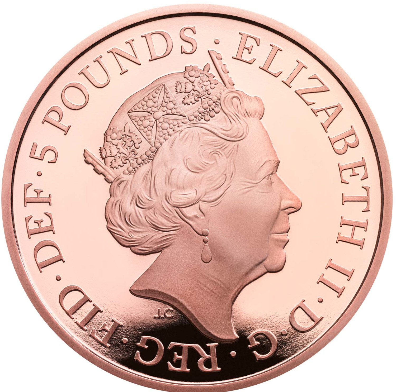 5 Pounds - Elizabeth II Remembrance Day 2019; Gold Proof obverse