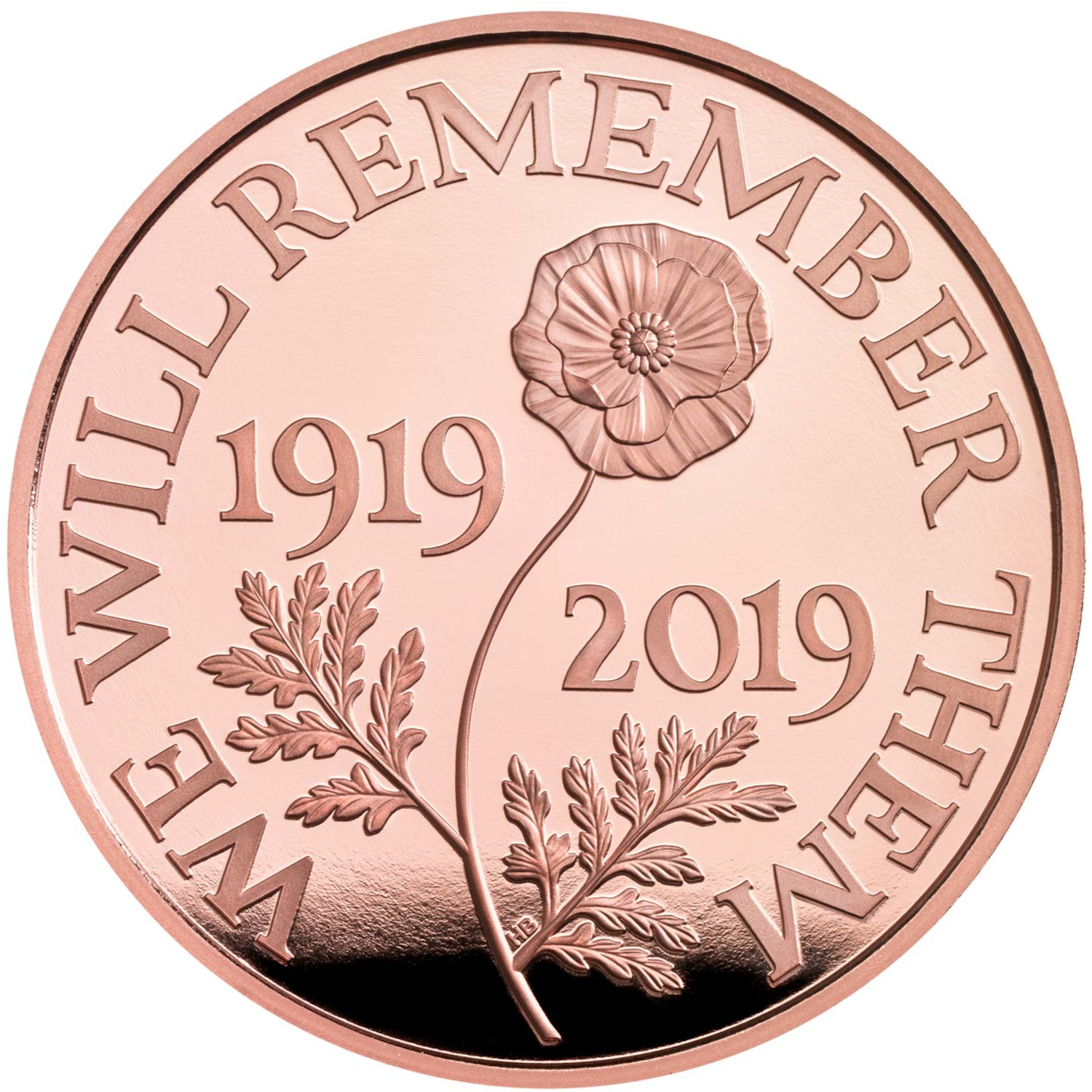 5 Pounds - Elizabeth II Remembrance Day 2019; Gold Proof reverse