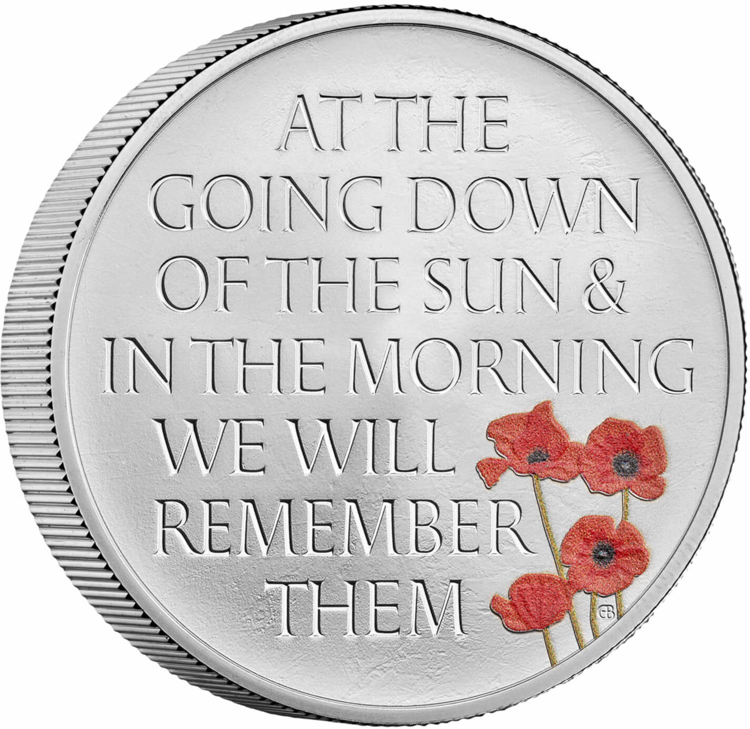 5 Pounds - Elizabeth II Remembrance Day 2021; Silver Piedfort reverse