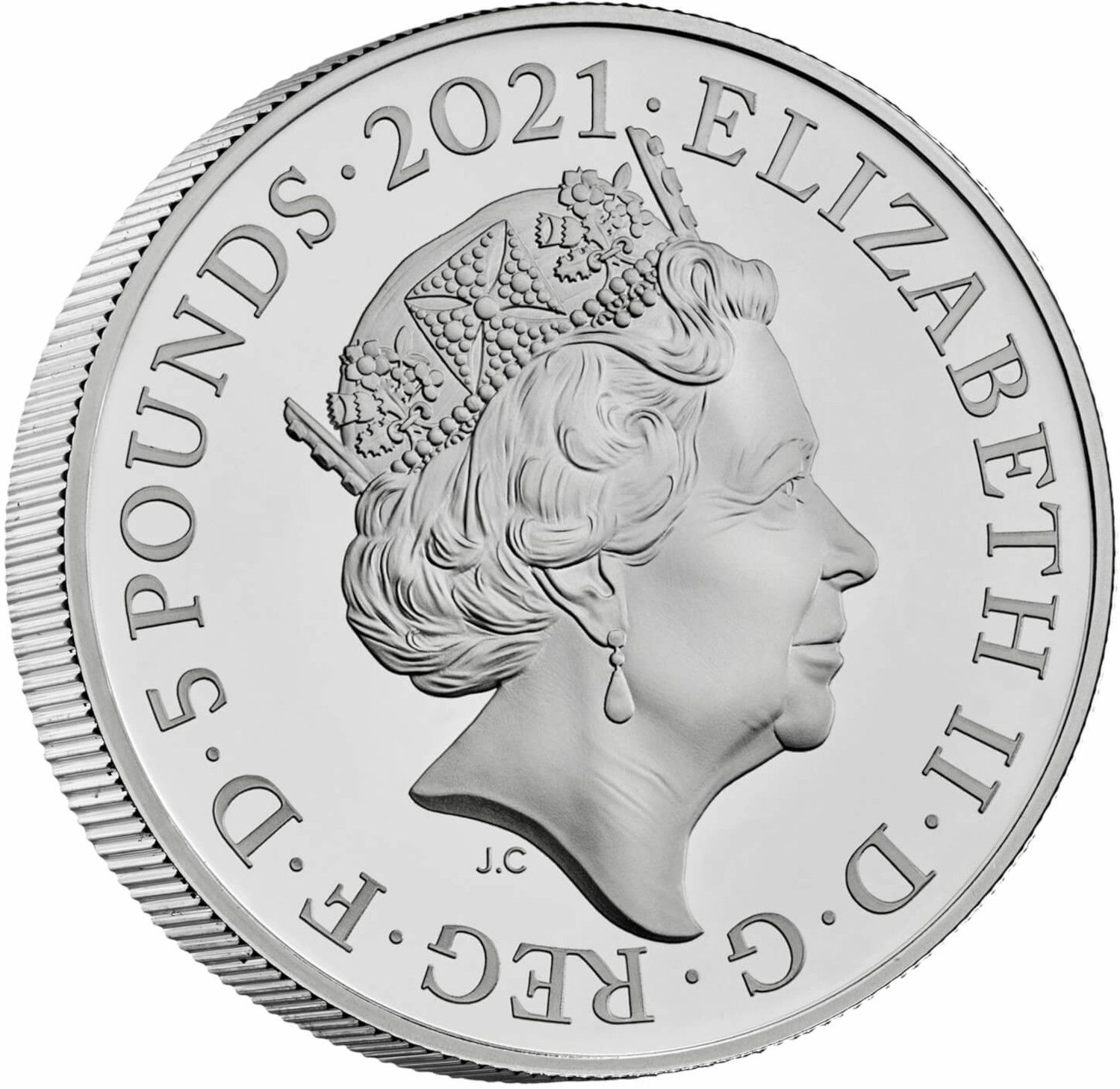 5 Pounds - Elizabeth II Remembrance Day 2021; Silver Proof obverse