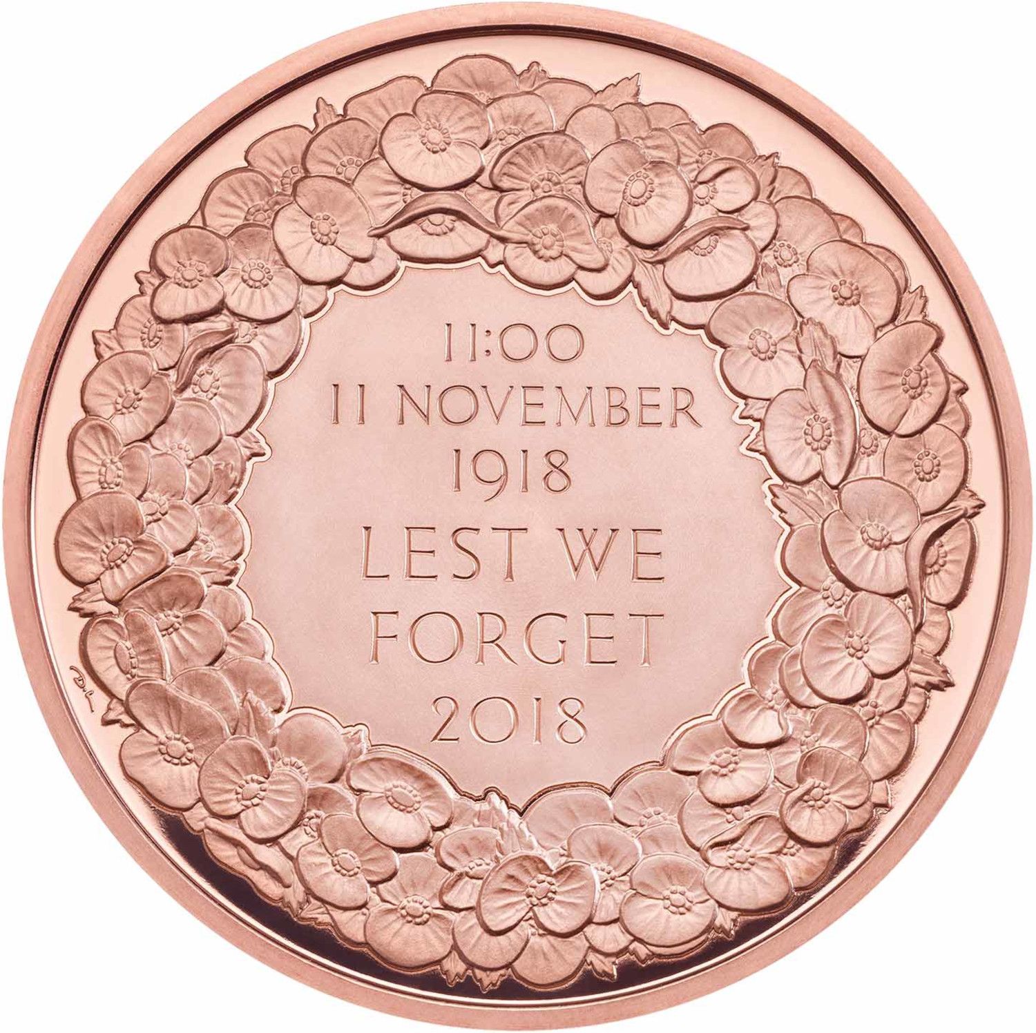 5 Pounds - Elizabeth II Remembrance Day; Gold Proof reverse