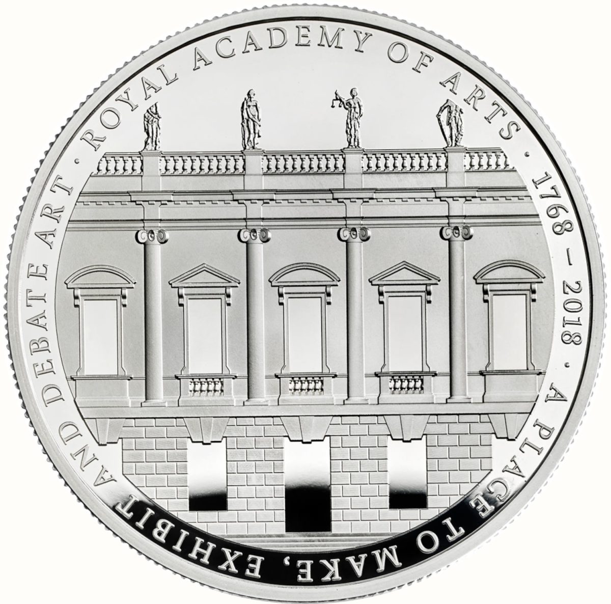 5 Pounds - Elizabeth II Royal Academy of Arts; Silver Proof reverse