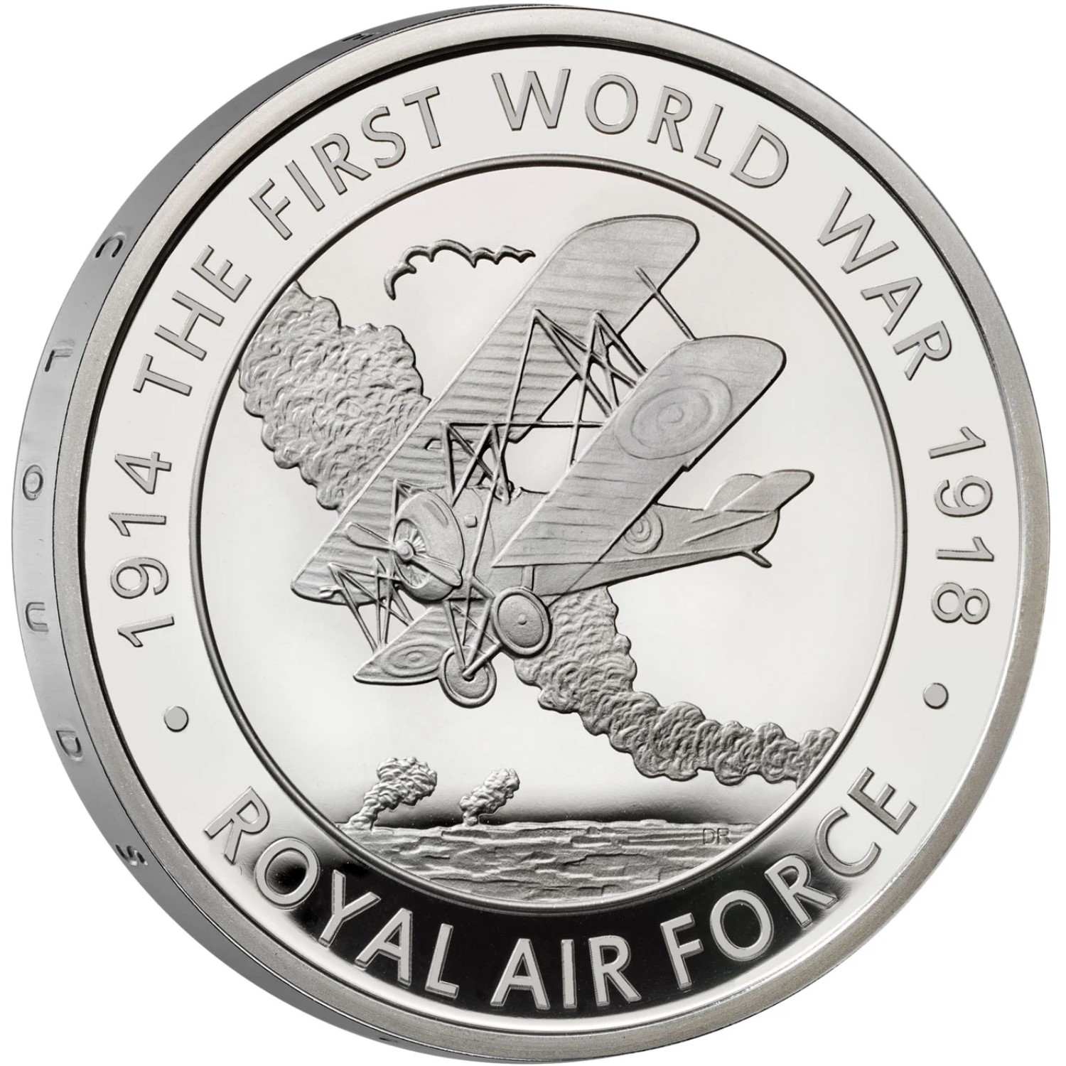 5 Pounds - Elizabeth II Royal Air Force; Silver Proof reverse