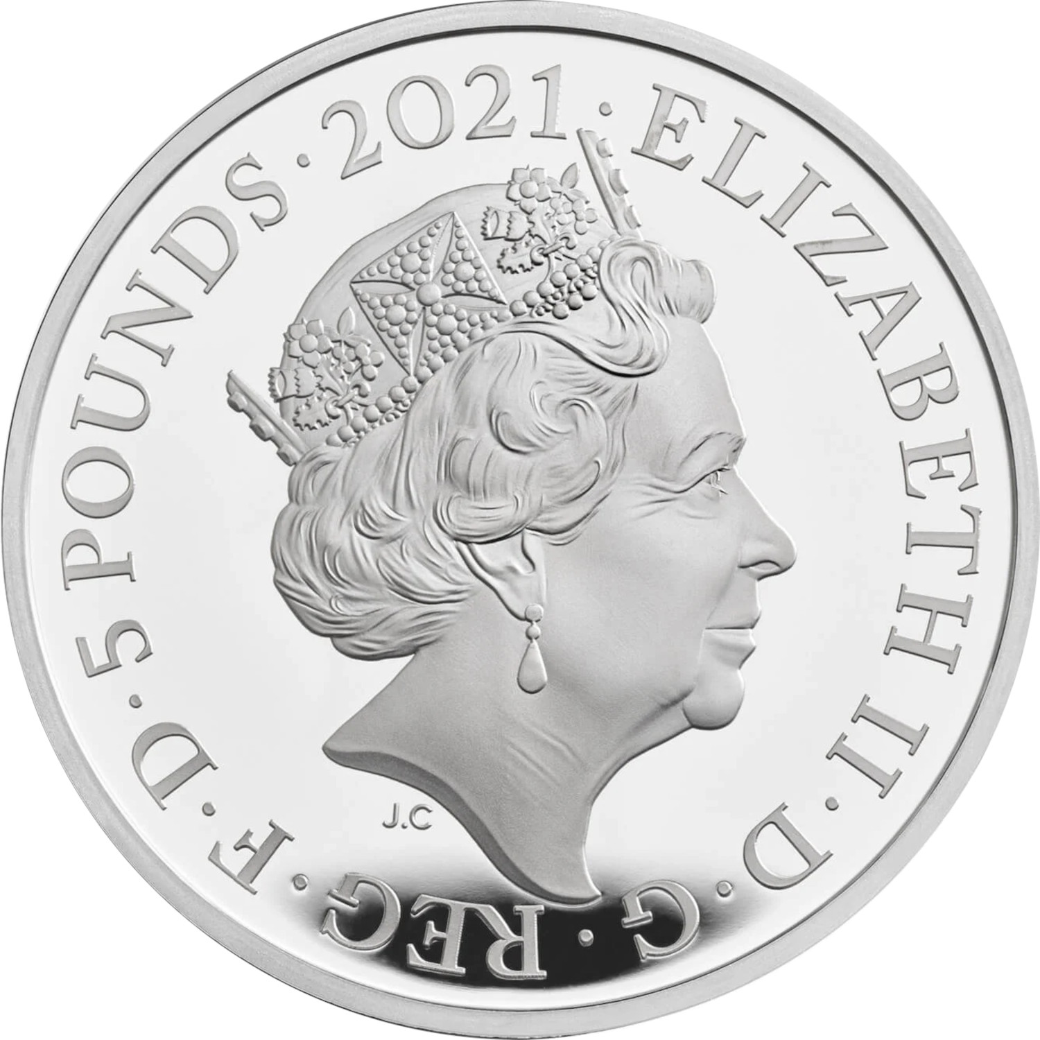 5 Pounds - Elizabeth II Royal Albert Hall; Silver Piedfort obverse