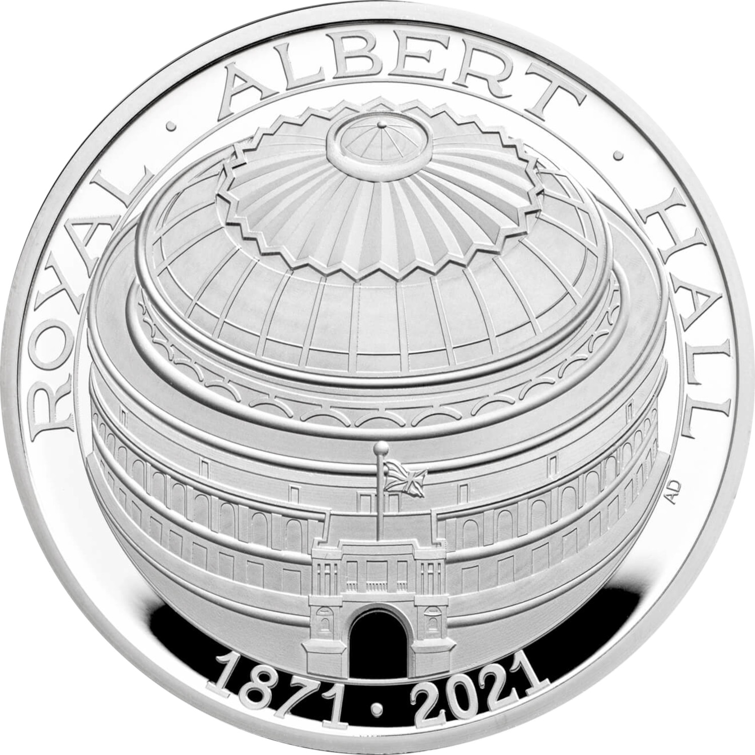 5 Pounds - Elizabeth II Royal Albert Hall; Silver Piedfort