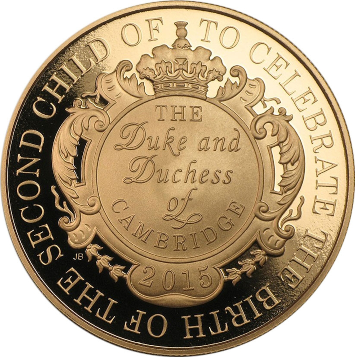 5 Pounds - Elizabeth II Royal Birth; Gold Proof reverse
