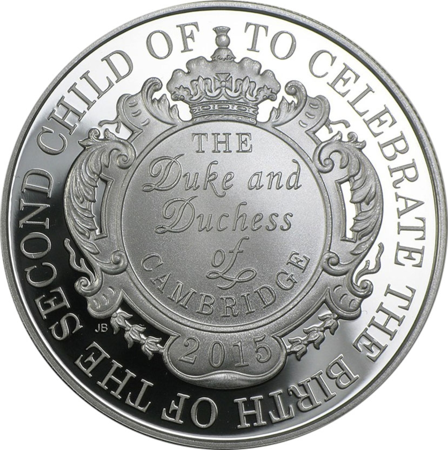 5 Pounds - Elizabeth II Royal Birth; Silver Proof reverse