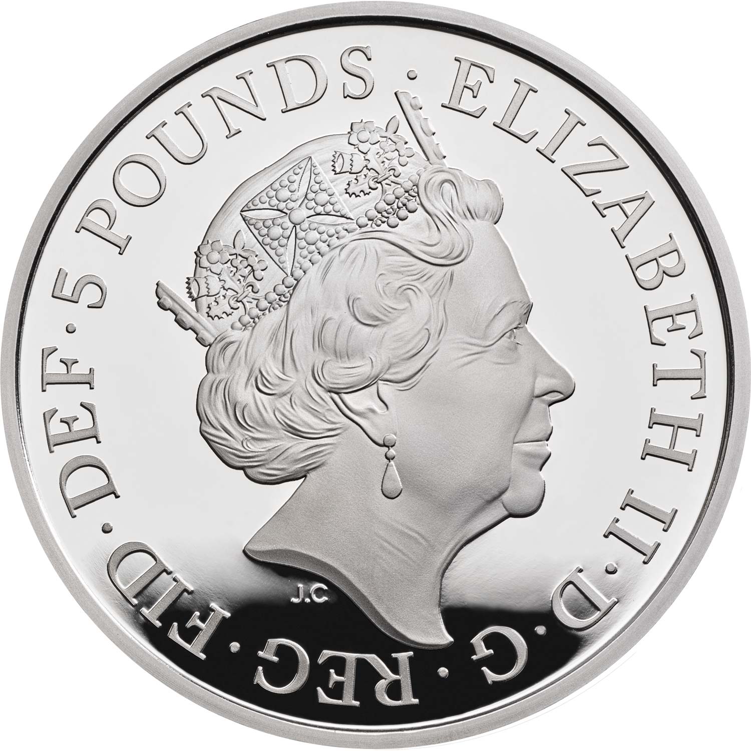 5 Pounds - Elizabeth II Royal Birthday; Silver Piedfort obverse