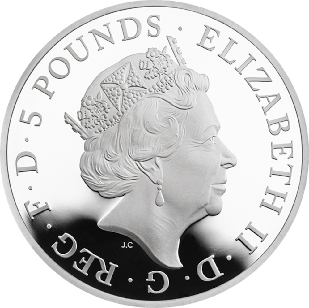 5 Pounds - Elizabeth II Royal Birthday; Silver Proof obverse