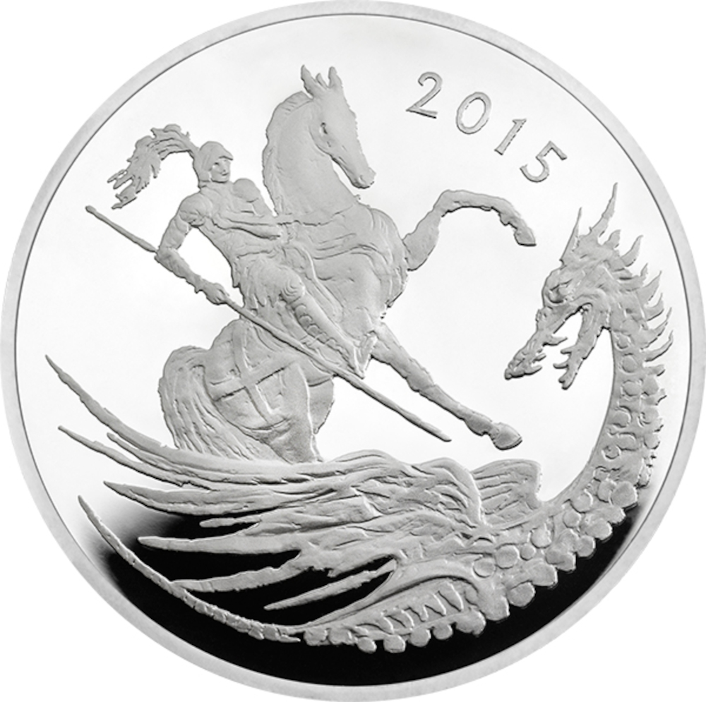 5 Pounds - Elizabeth II Royal Birthday; Silver Proof reverse