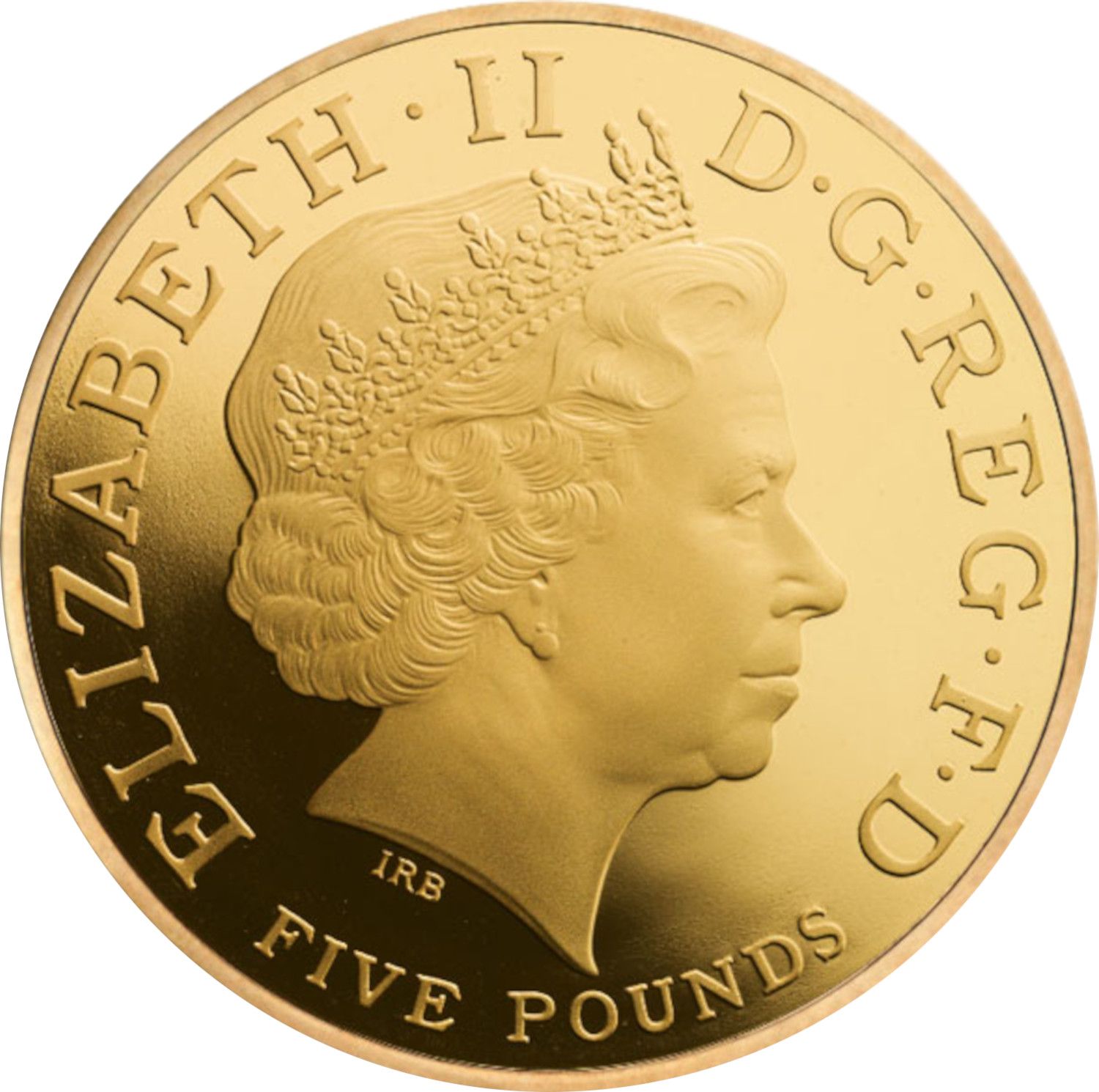 5 Pounds - Elizabeth II Royal Christening; Gold Proof obverse