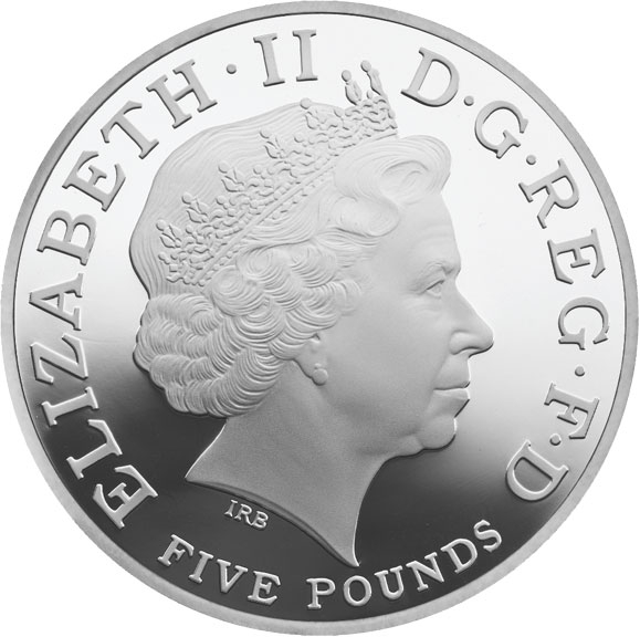 5 Pounds - Elizabeth II Royal Christening; Platinum Piedfort obverse