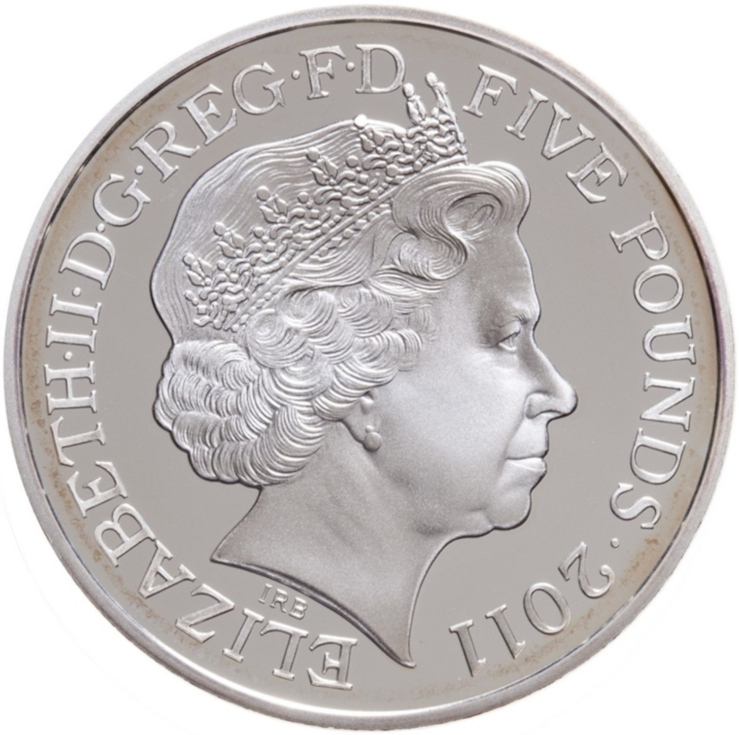 5 Pounds - Elizabeth II Royal Wedding; Silver Proof obverse