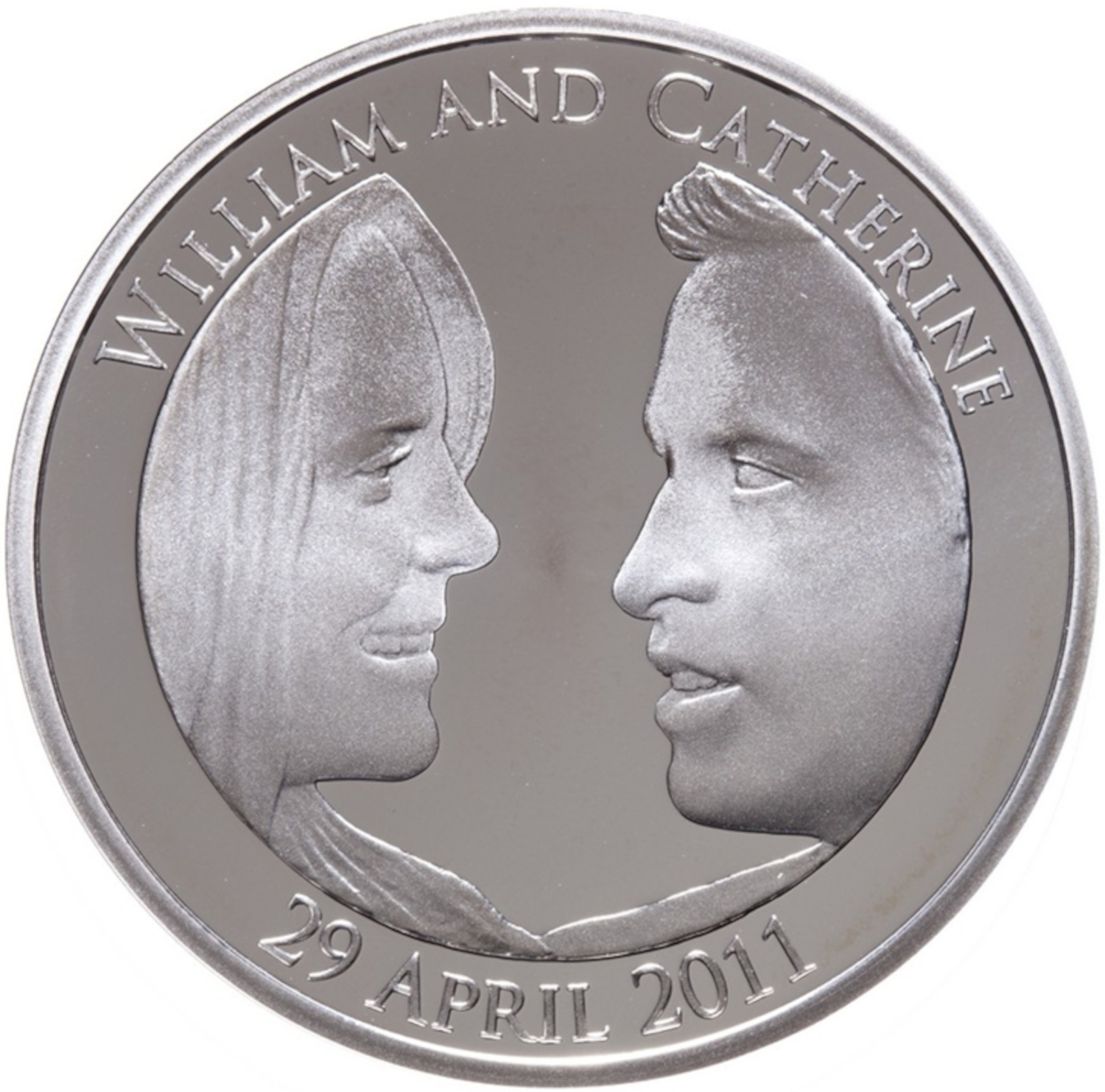 5 Pounds - Elizabeth II Royal Wedding; Silver Proof reverse