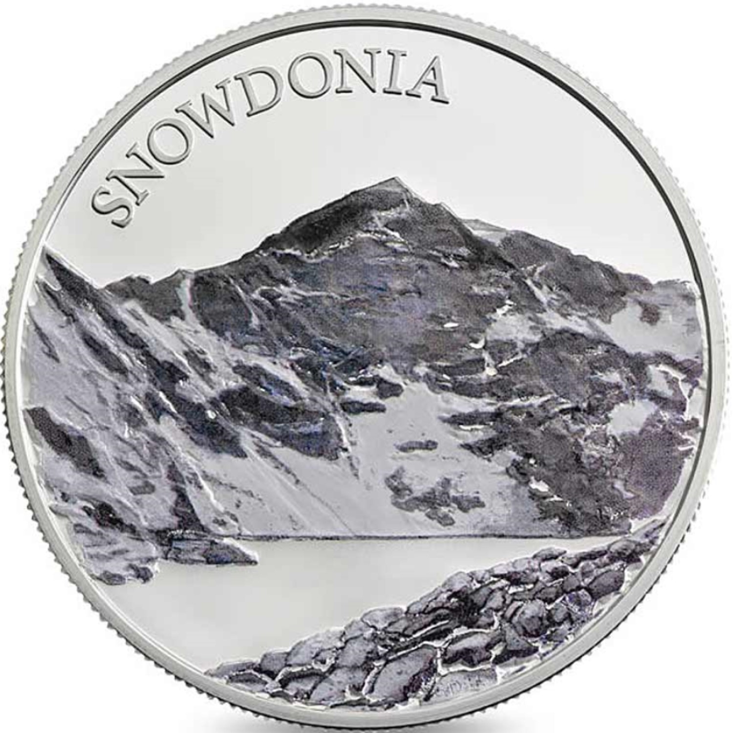 5 Pounds - Elizabeth II Snowdonia; Silver Proof reverse