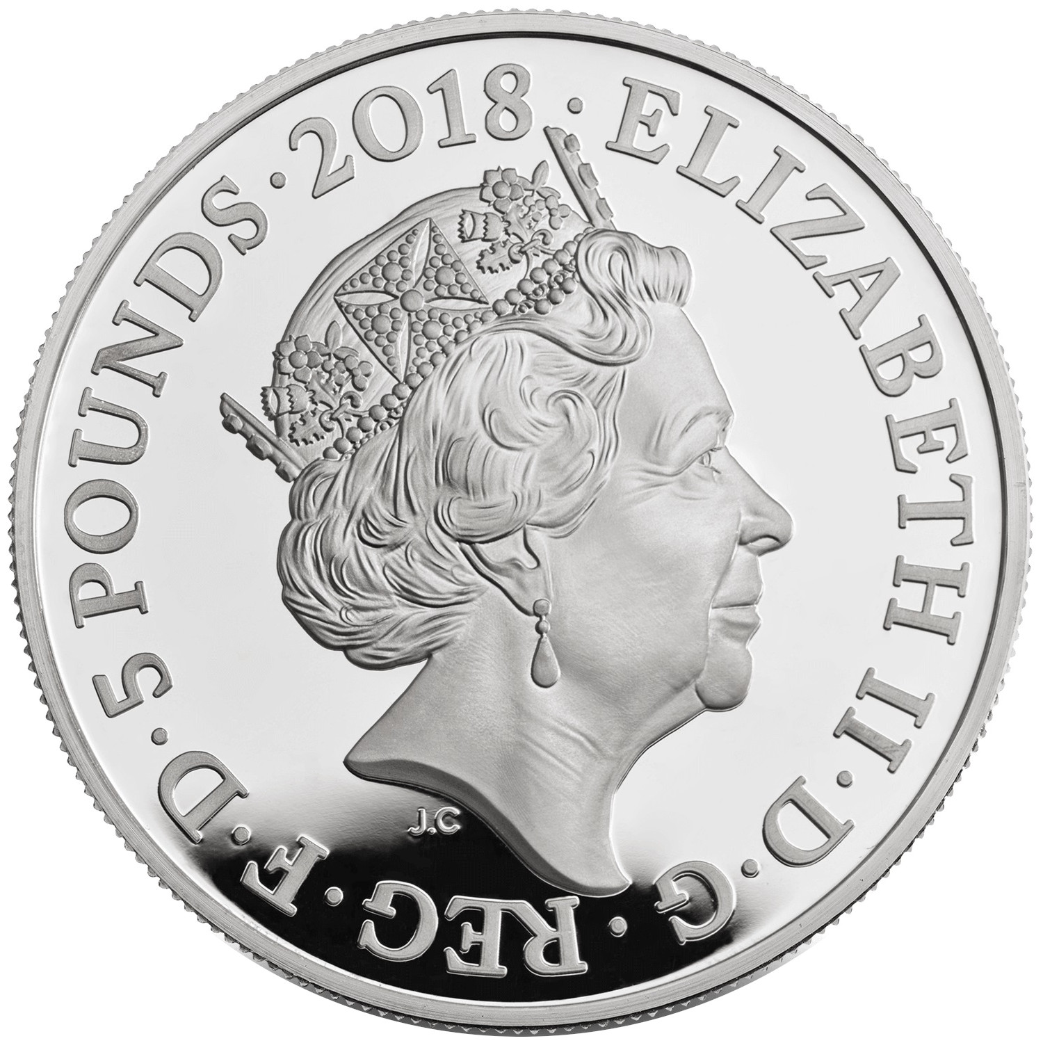 5 Pounds - Elizabeth II Southwold; Silver Proof obverse