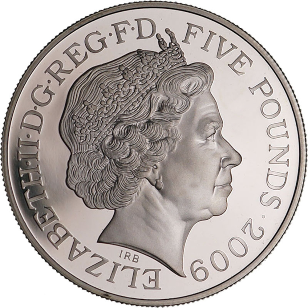 5 Pounds - Elizabeth II Stonehenge; Silver Proof obverse