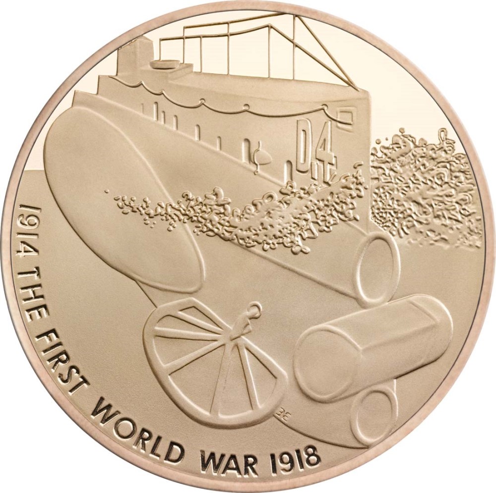 5 Pounds - Elizabeth II Submarines; Gold Proof reverse