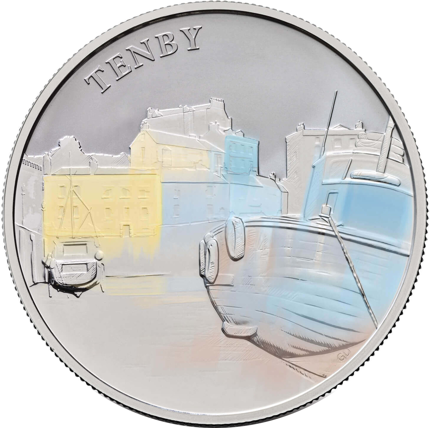 5 Pounds - Elizabeth II Tenby; Silver Proof reverse