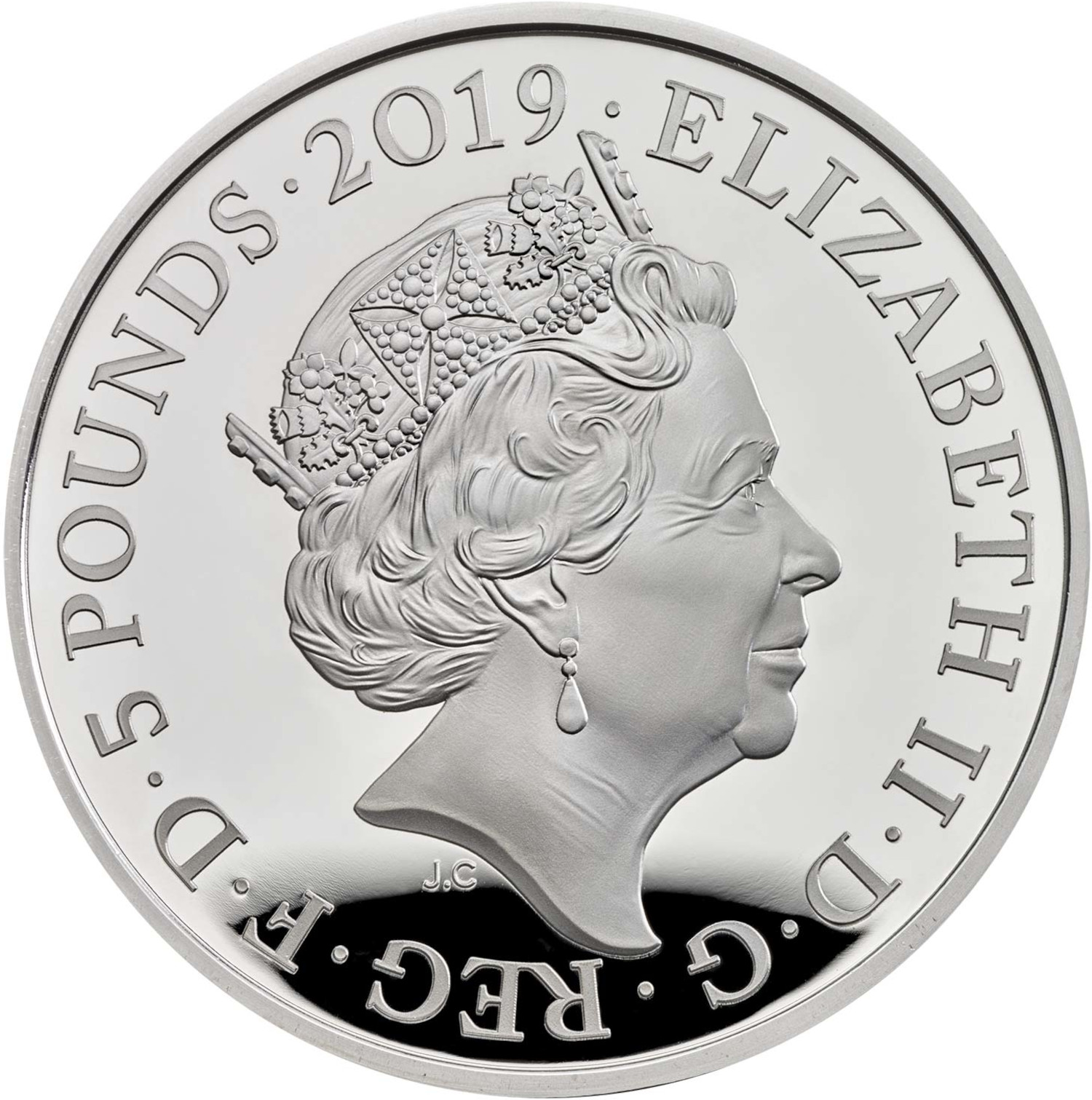 5 Pounds - Elizabeth II The Crown Jewels; Silver Piedfort obverse