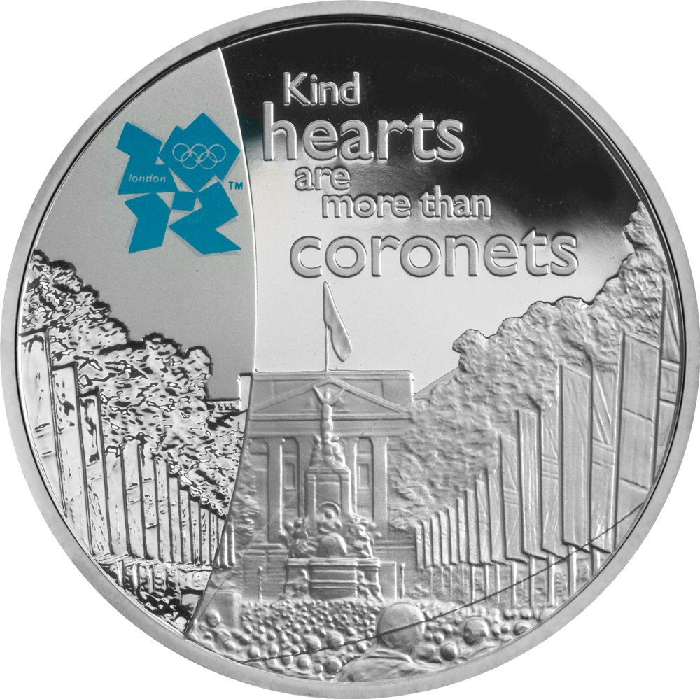 5 Pounds - Elizabeth II The Mall; Silver Proof reverse