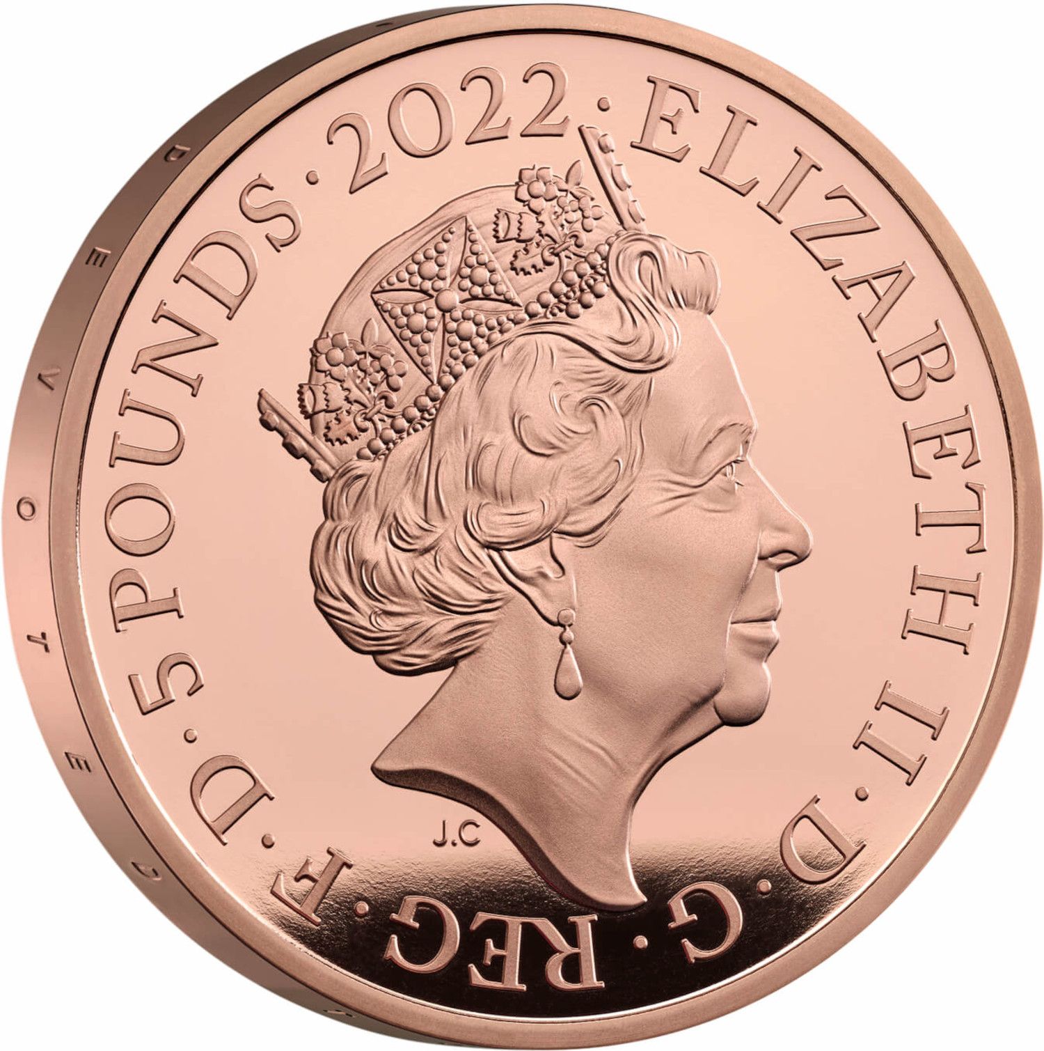 5 Pounds - Elizabeth II The Queen's Reign, Commonwealth of Nations; Gold Proof obverse