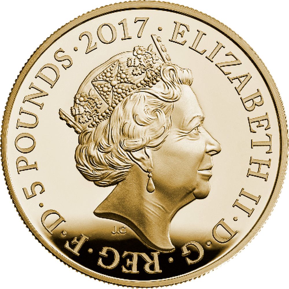 5 Pounds - Elizabeth II The Sopwith Camel; Gold Proof obverse