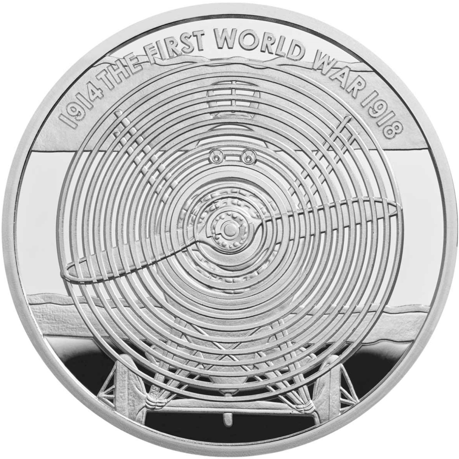 5 Pounds - Elizabeth II The Sopwith Camel; Silver Proof reverse