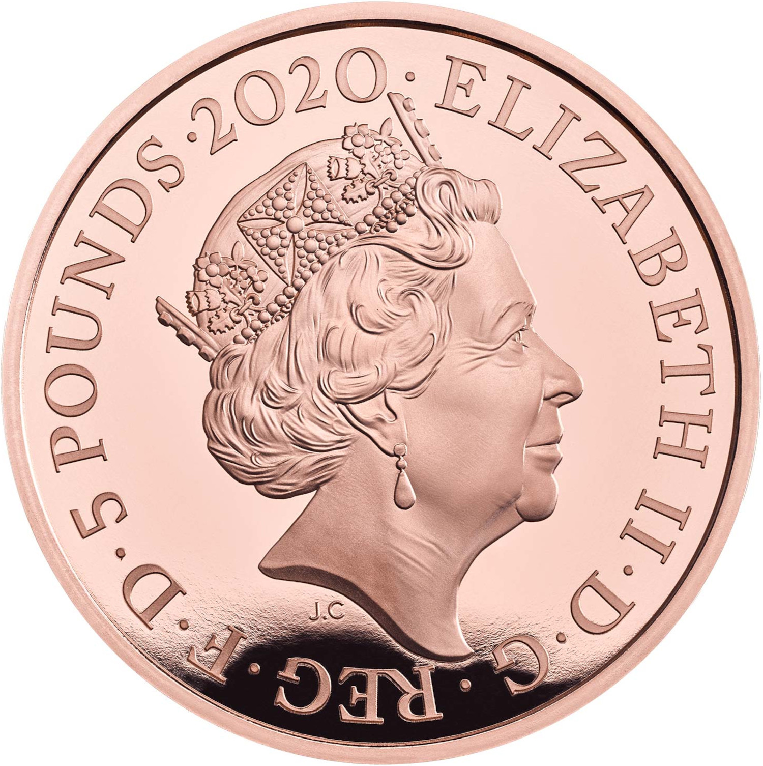 5 Pounds - Elizabeth II The White Tower; Gold Proof obverse