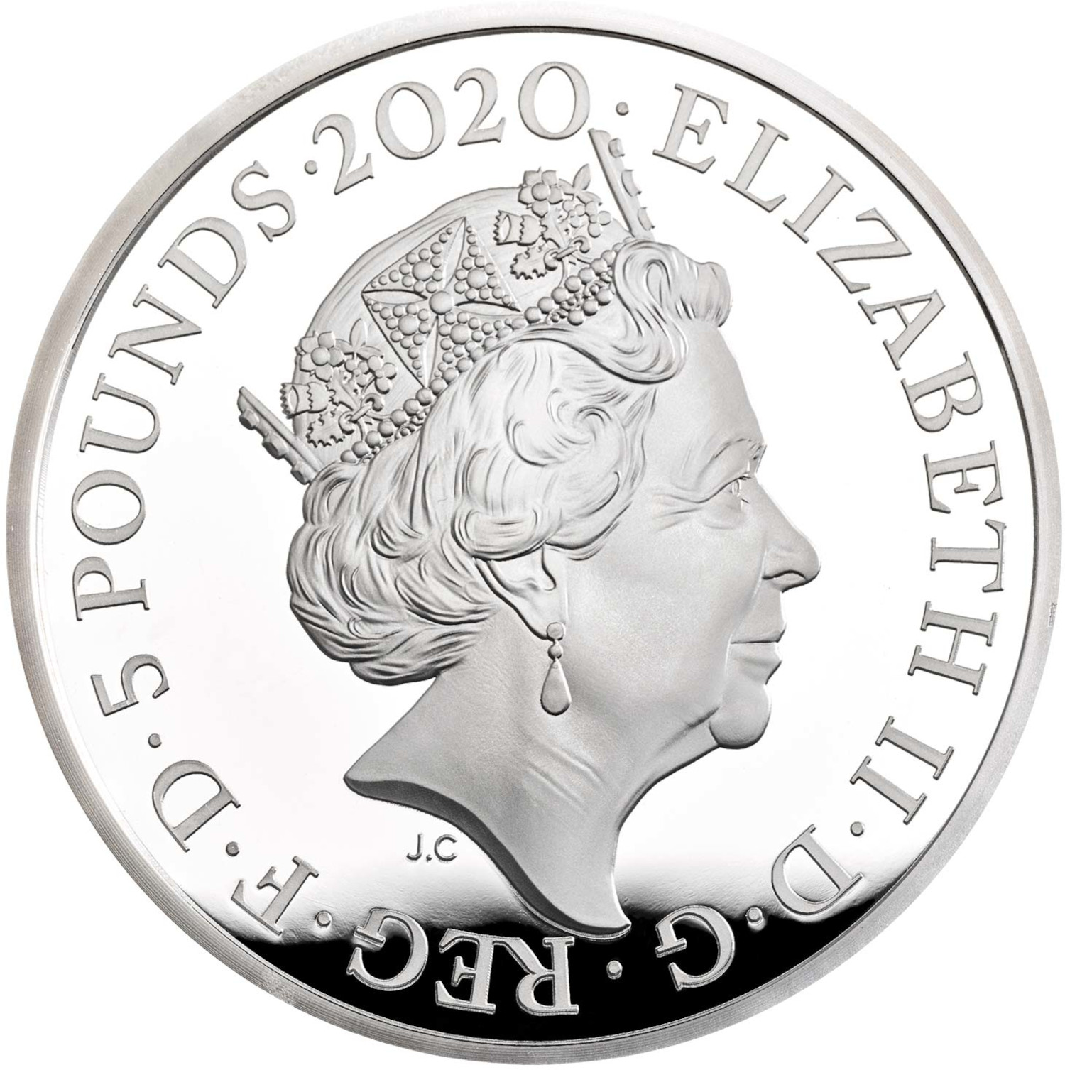 5 Pounds - Elizabeth II The White Tower; Silver Proof obverse