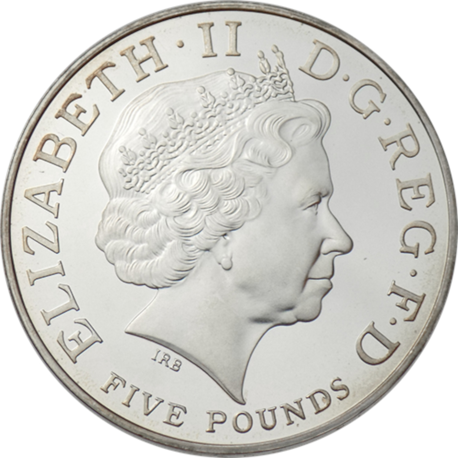 5 Pounds - Elizabeth II Trafalgar; Silver Piedfort
