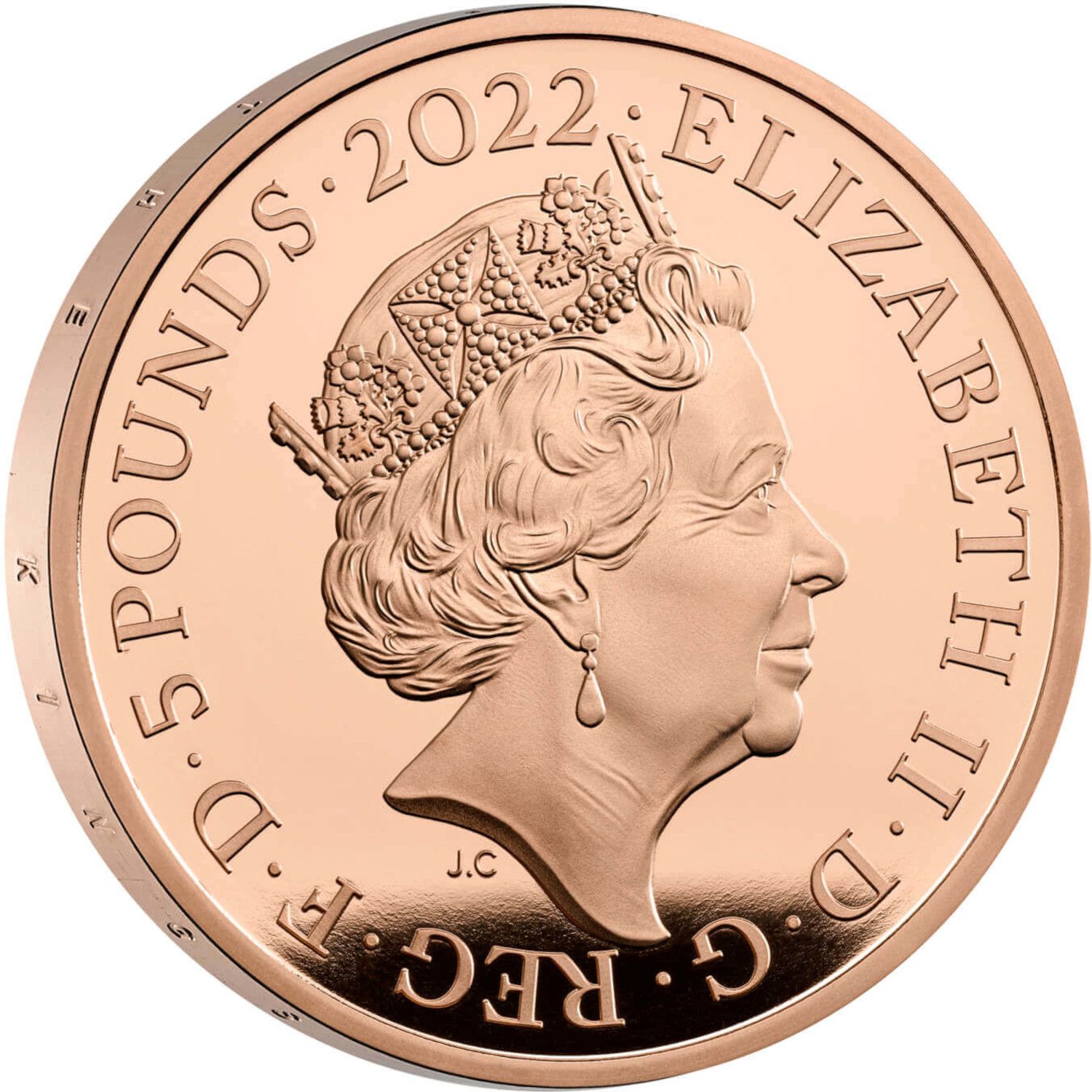 5 Pounds - Elizabeth II Tutankhamun’s Tomb Centenary; Gold Proof obverse