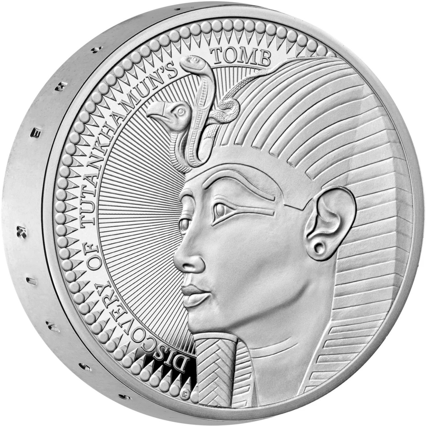 5 Pounds - Elizabeth II Tutankhamun’s Tomb Centenary; Silver Piedfort reverse