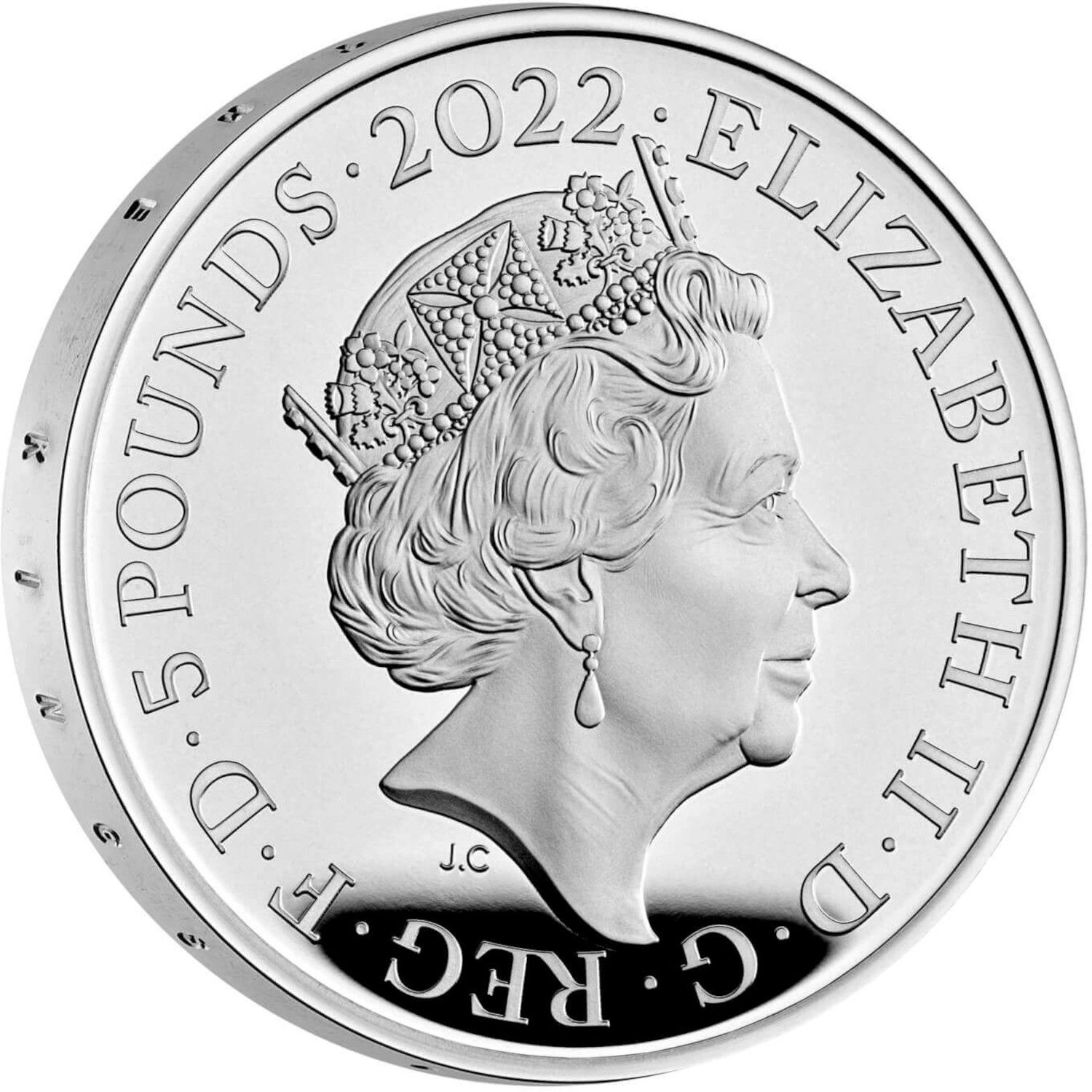 5 Pounds - Elizabeth II Tutankhamun’s Tomb Centenary; Silver Proof obverse