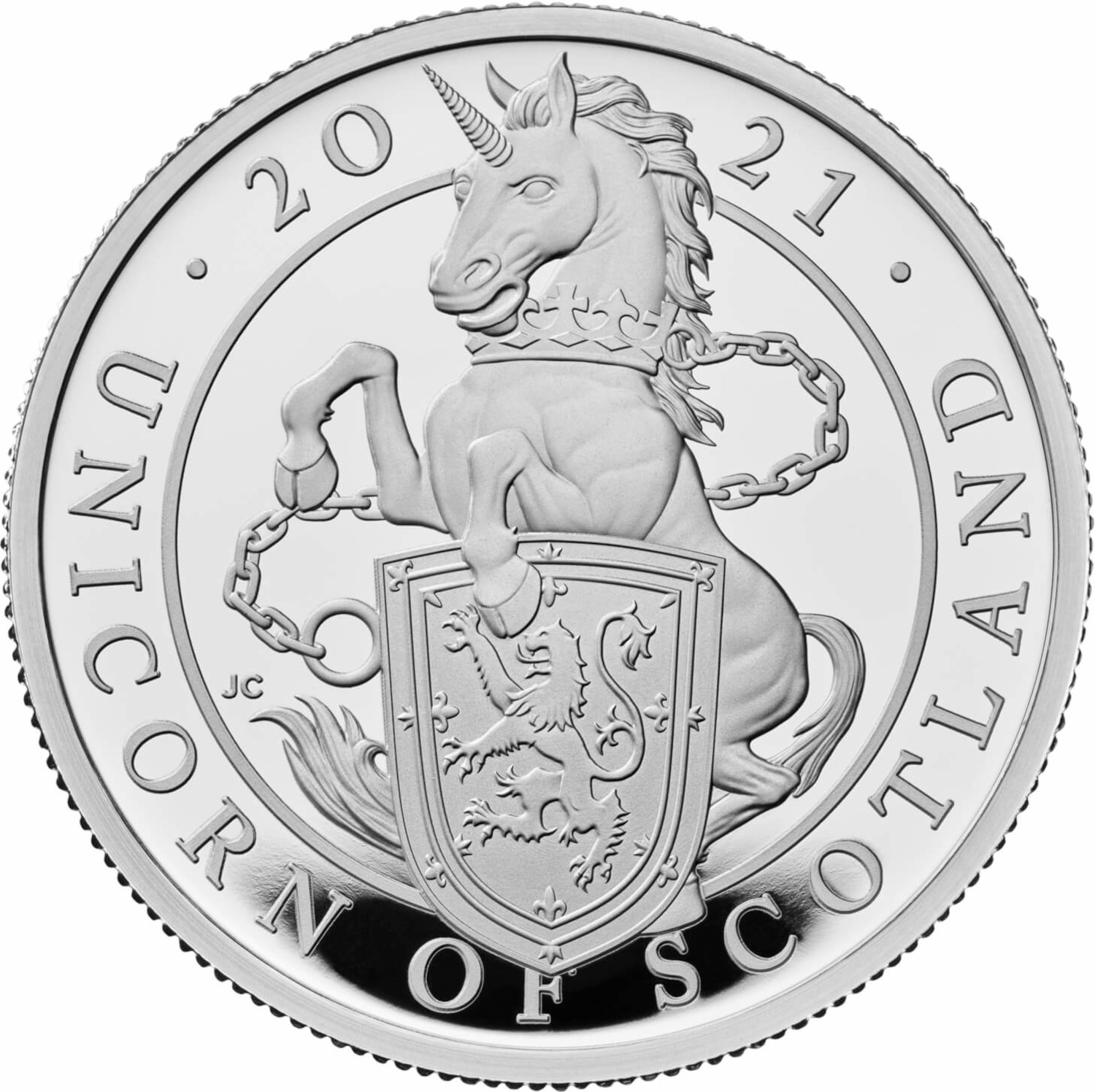 5 Pounds - Elizabeth II Unicorn of Scotland; Silver Proof