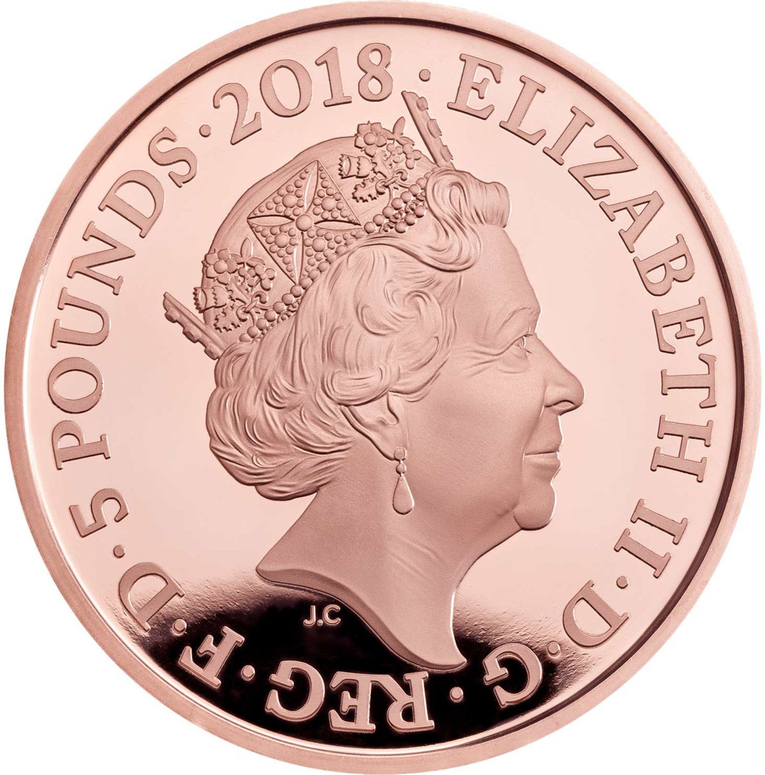 5 Pounds - Elizabeth II War Memorials; Gold Proof obverse