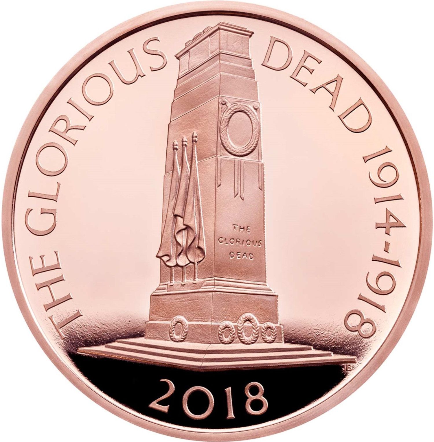 5 Pounds - Elizabeth II War Memorials; Gold Proof reverse