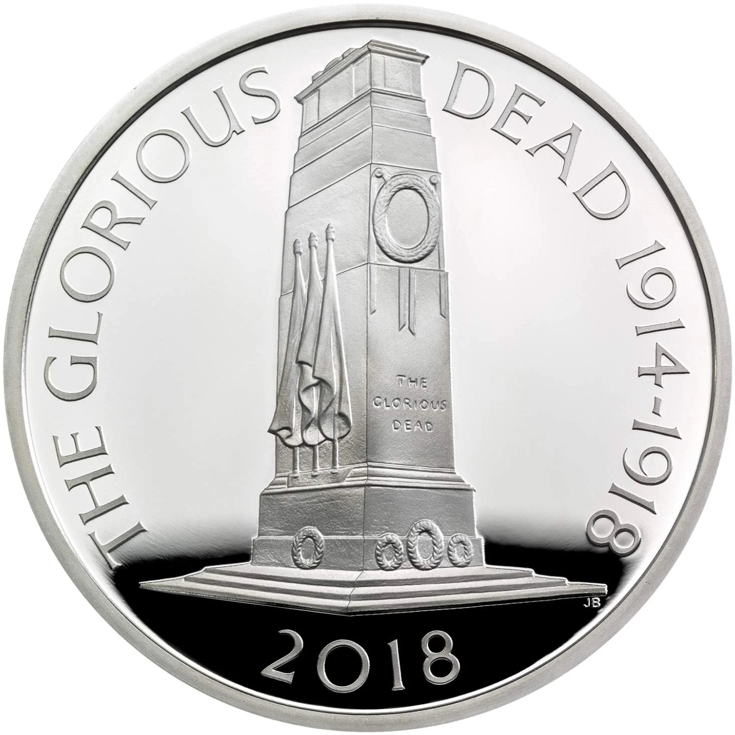 5 Pounds - Elizabeth II War Memorials; Silver Proof reverse