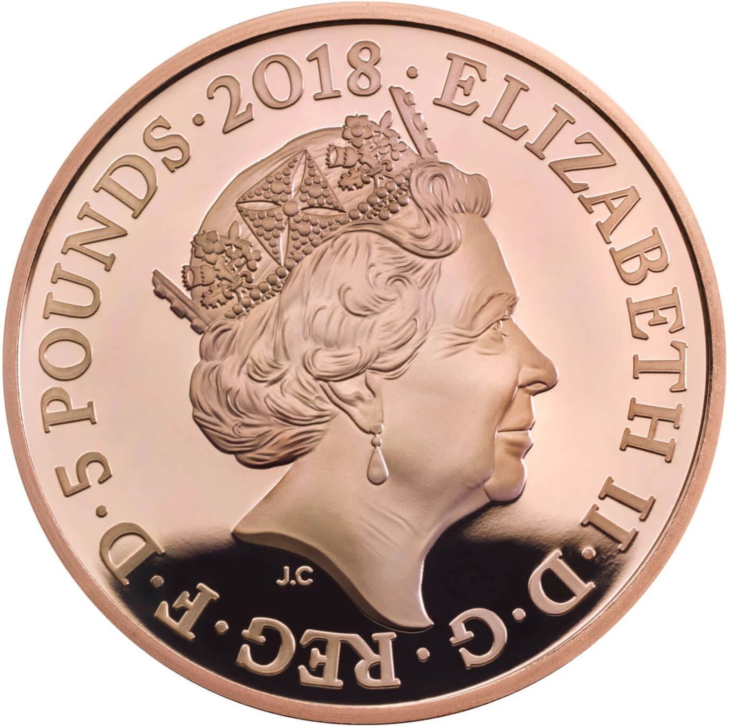 5 Pounds - Elizabeth II Widows Left Behind; Gold Proof obverse
