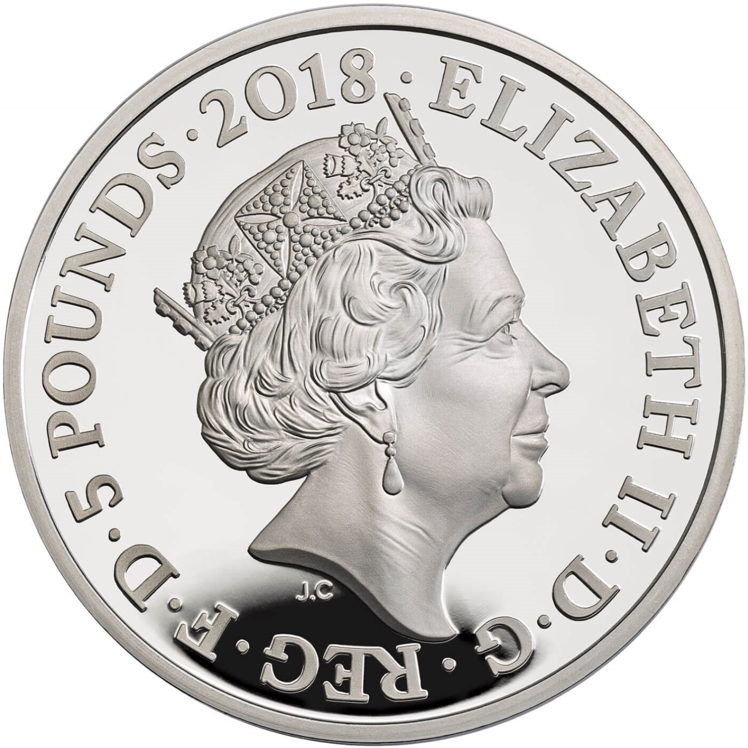 5 Pounds - Elizabeth II Widows Left Behind; Silver Proof obverse