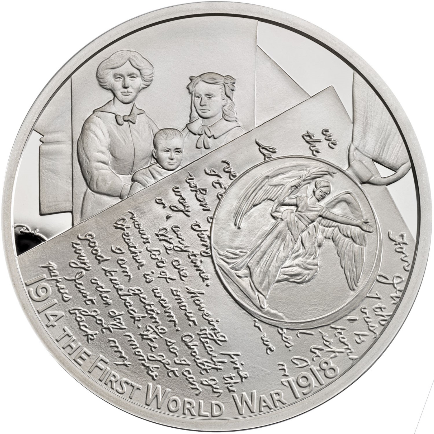 5 Pounds - Elizabeth II Widows Left Behind; Silver Proof reverse