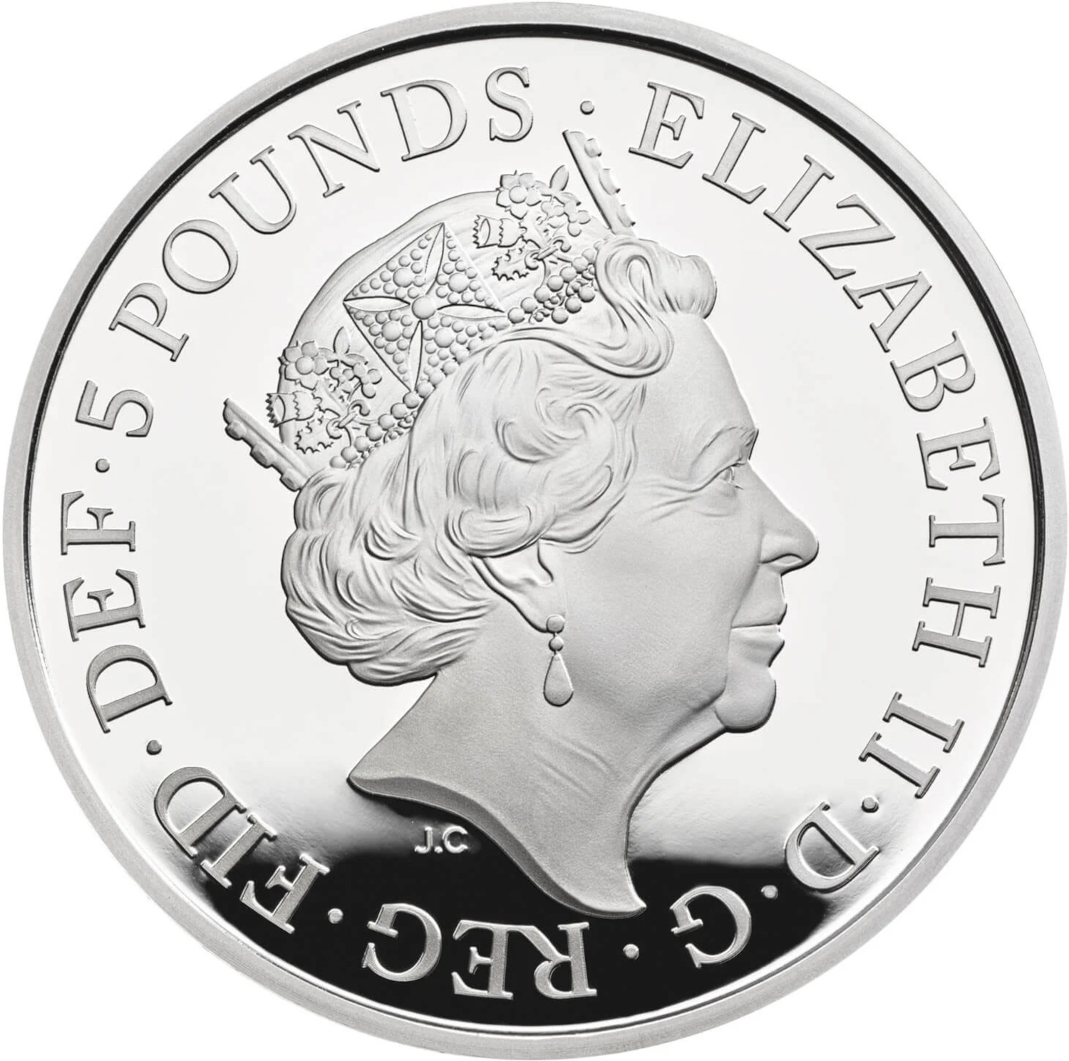 5 Pounds - Elizabeth II World War II; Silver Proof obverse