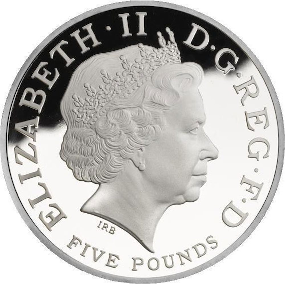 5 Pounds - Elizabeth II XXX Olympiad, Countdown 0; Silver Proof obverse
